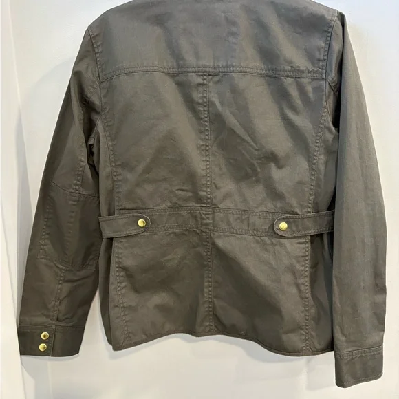 J. Crew Dark Brown Utility Jacket with Gold Buttons NWOT - Picture 11 of 13